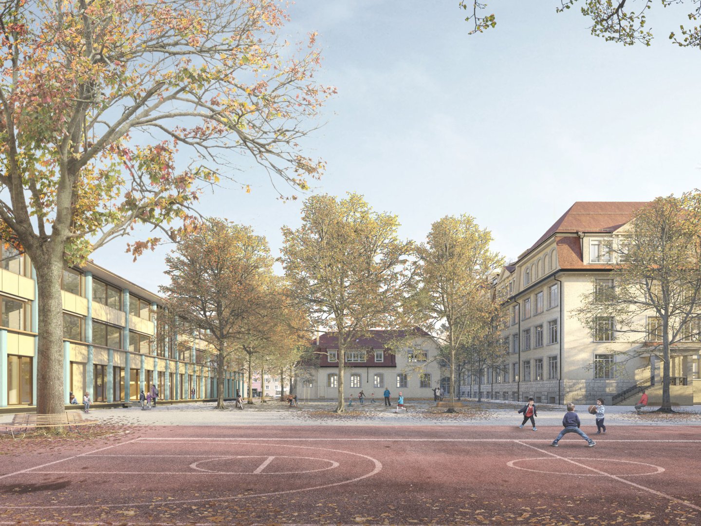 Blättler Dafflon - Schulanlage Moosmatt, Luzern Wettbewerb 1. Preis